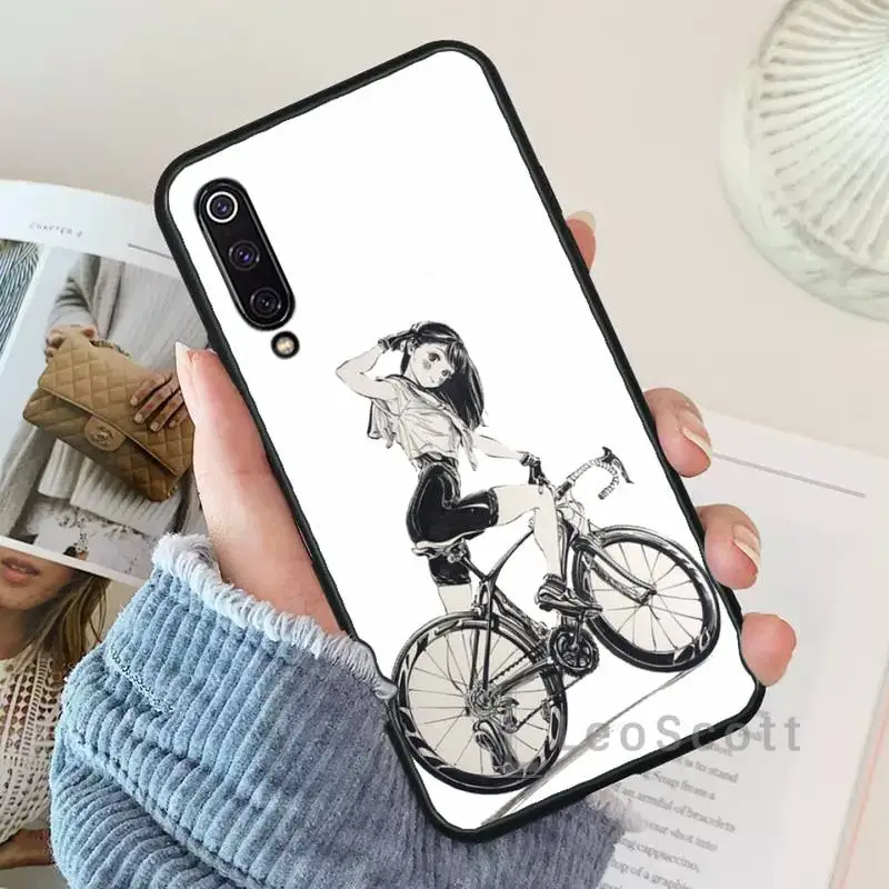 

Cartoon cycling girl Phone Case For Xiaomi Redmi 7 9t 9se k20 mi8 max3 lite 9 note 8 9s 10 pro