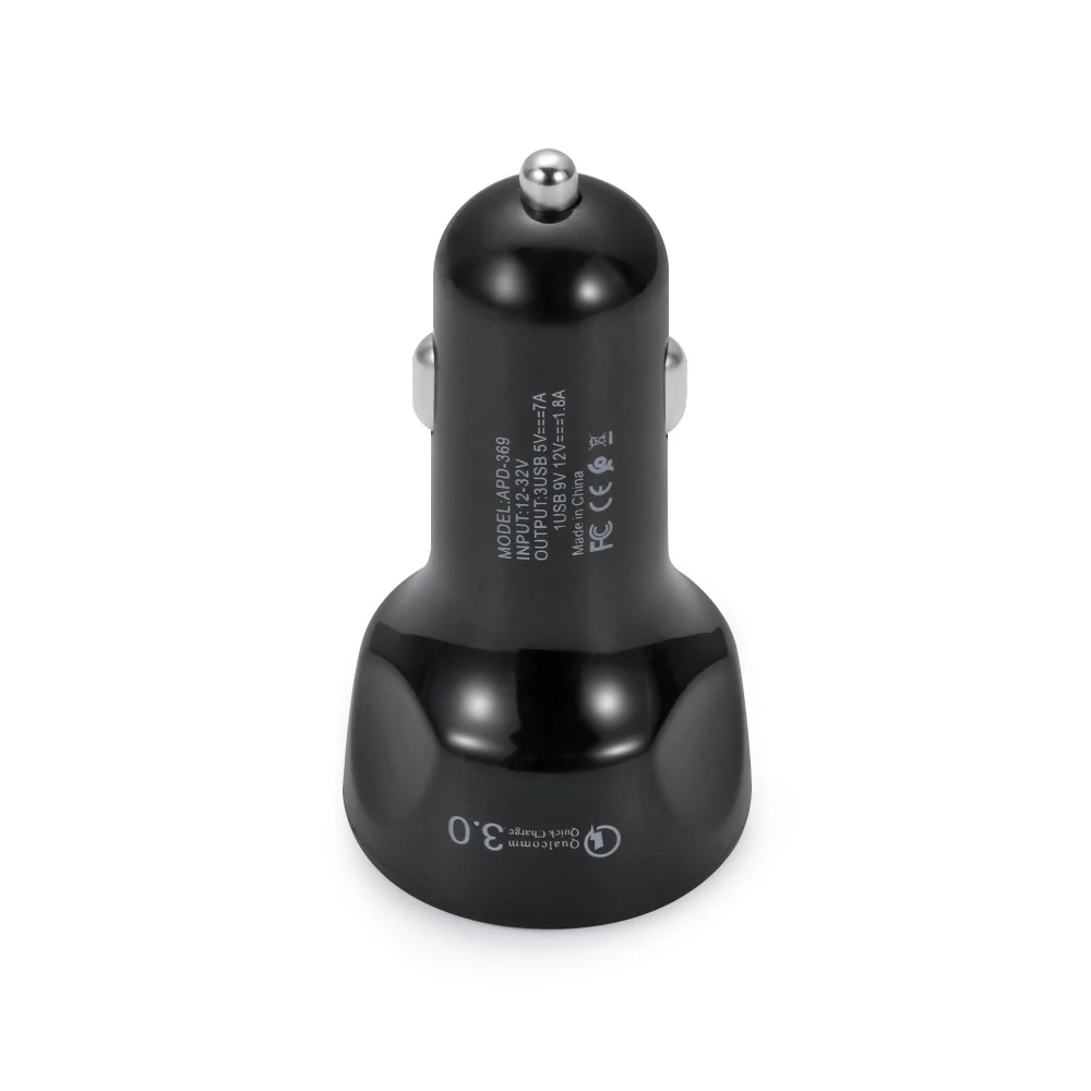 Универсальный Переходник USB с 3 портами для зарядки в машине светодиодный дисплей