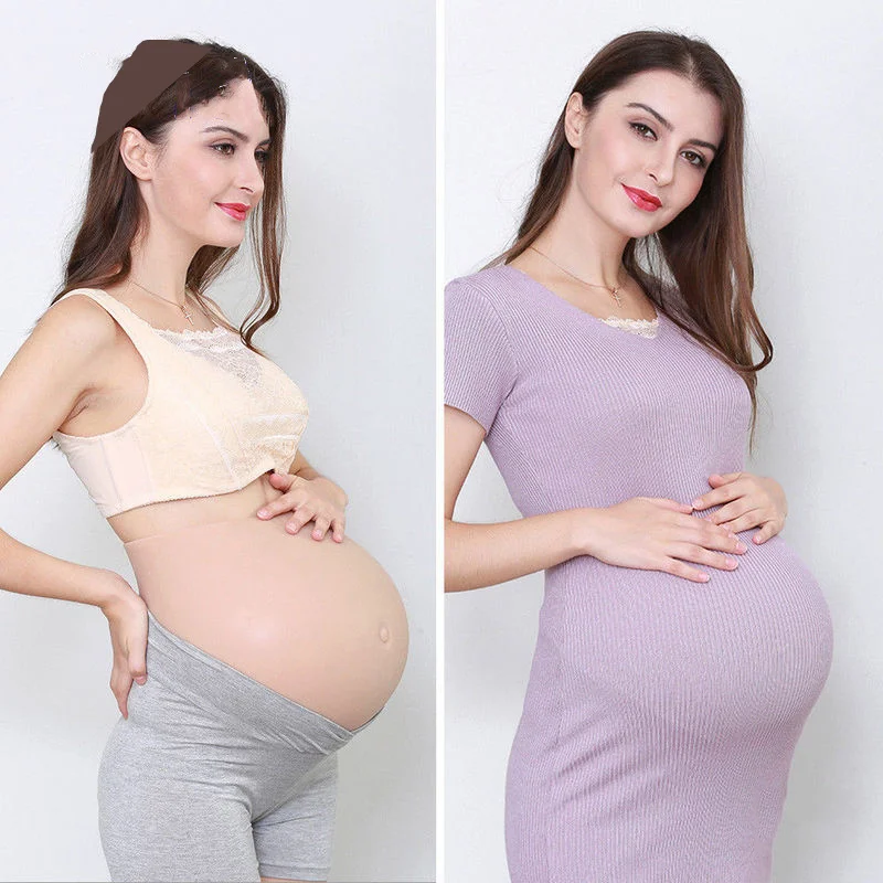 Новый мягкий силиконовый живот ложный беременный животик Pregancy Twins 8-10 месяцев 3500 г