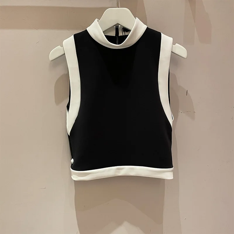 

2021 New Summer Casual Ladies Vest Round Neck High Quality Women Waistvest Loose Fashion Elegant Cotton Female Gilet T833