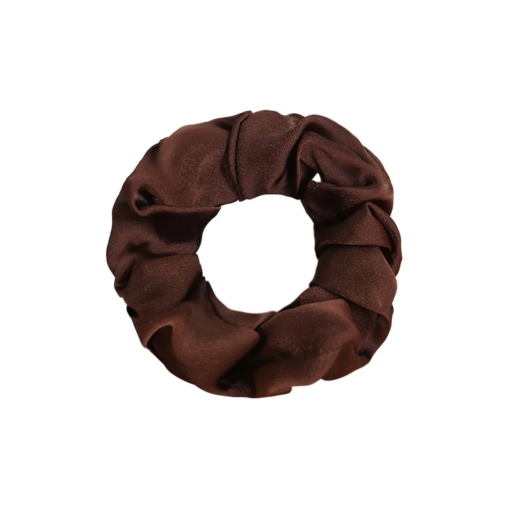 

Silk Hair Loop Elastic Hair Bands for Women or Girls Hair Accessories Band Scrunchies Hair Band Ponytail Holder Headband 517#G