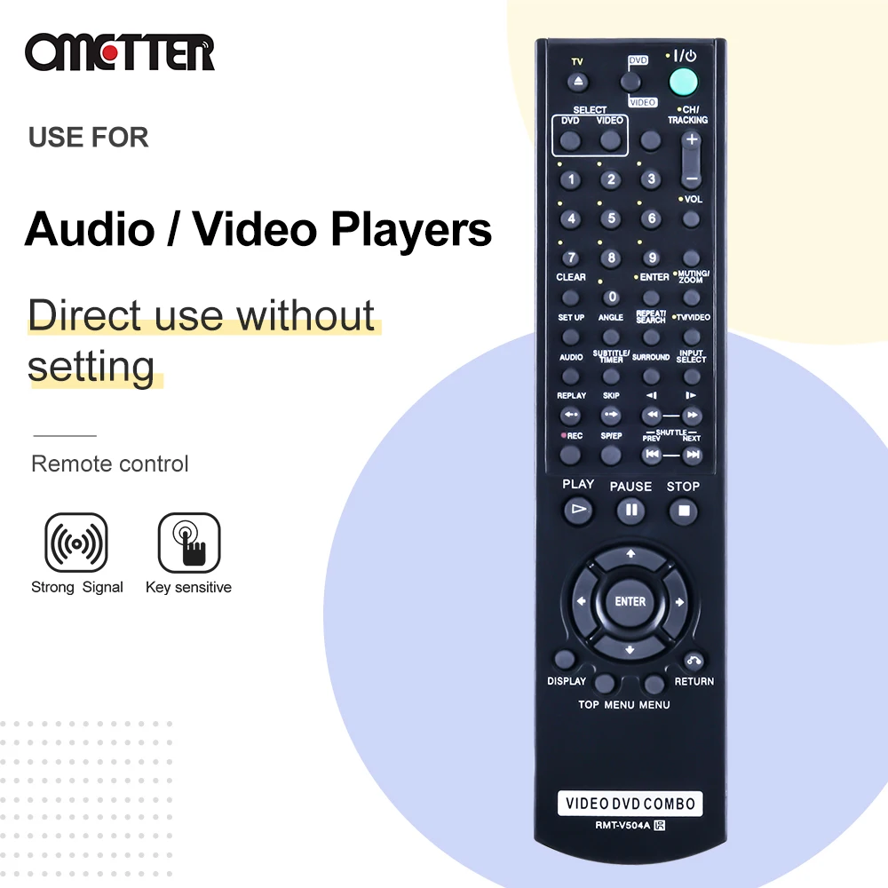 Для Sony RMT-V504A пульт дистанционного управления для видео DVD VHS VCR Combo плееров |