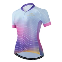 ladies keyiyuan summer cycling shirt color gradient bicycle jersey maillot cyclisme camisa de ciclismo wielerkleding dames