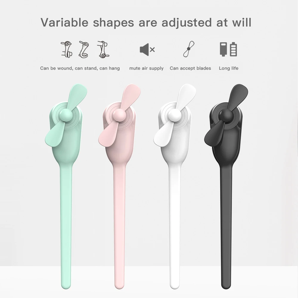 

Portable Cooling Gadgets Low power Mini USB Fan Cute Portable Flexible Bendable Air Cooler for Traveling Outdoor Cooling Fan H