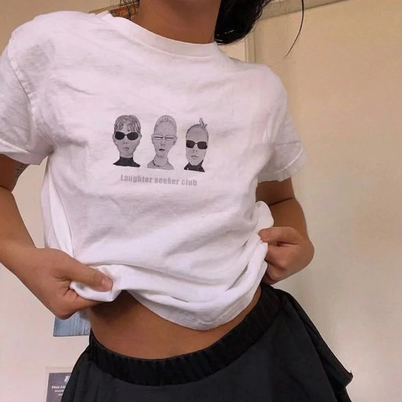 Женская футболка с круглым вырезом и коротким рукавом Повседневная Свободная