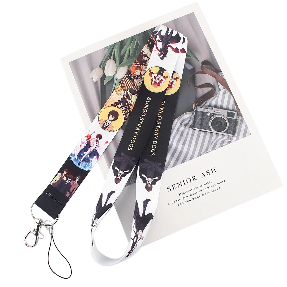 

PF084 Bungo Stray Dogs Anime Key lanyard Car KeyChain ID Card Pass Gym Mobile Phone Badge Kids Key Ring Holder Jewelry