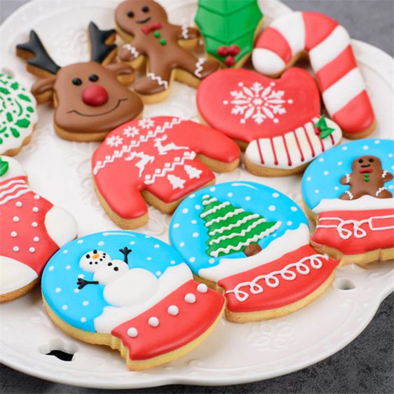 5 шт. Рождественская форма для печенья торта имбирь елка бисквит Фондант резак