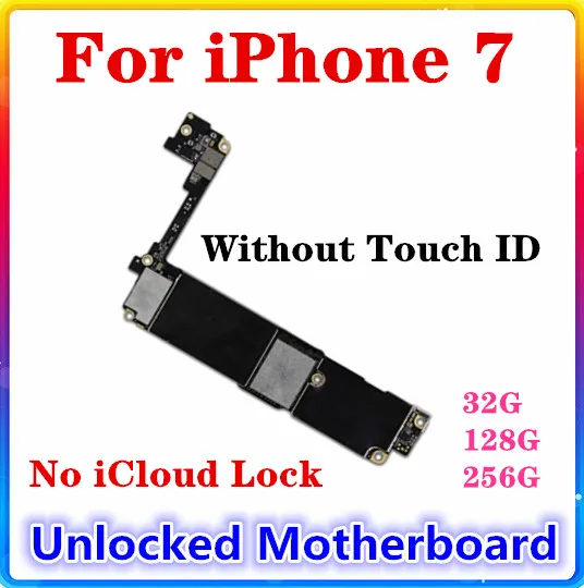 Для iphone 7 материнская плата 4 дюйма 32 Гб 128 ГБ 256 без сенсорного ID оригинальная
