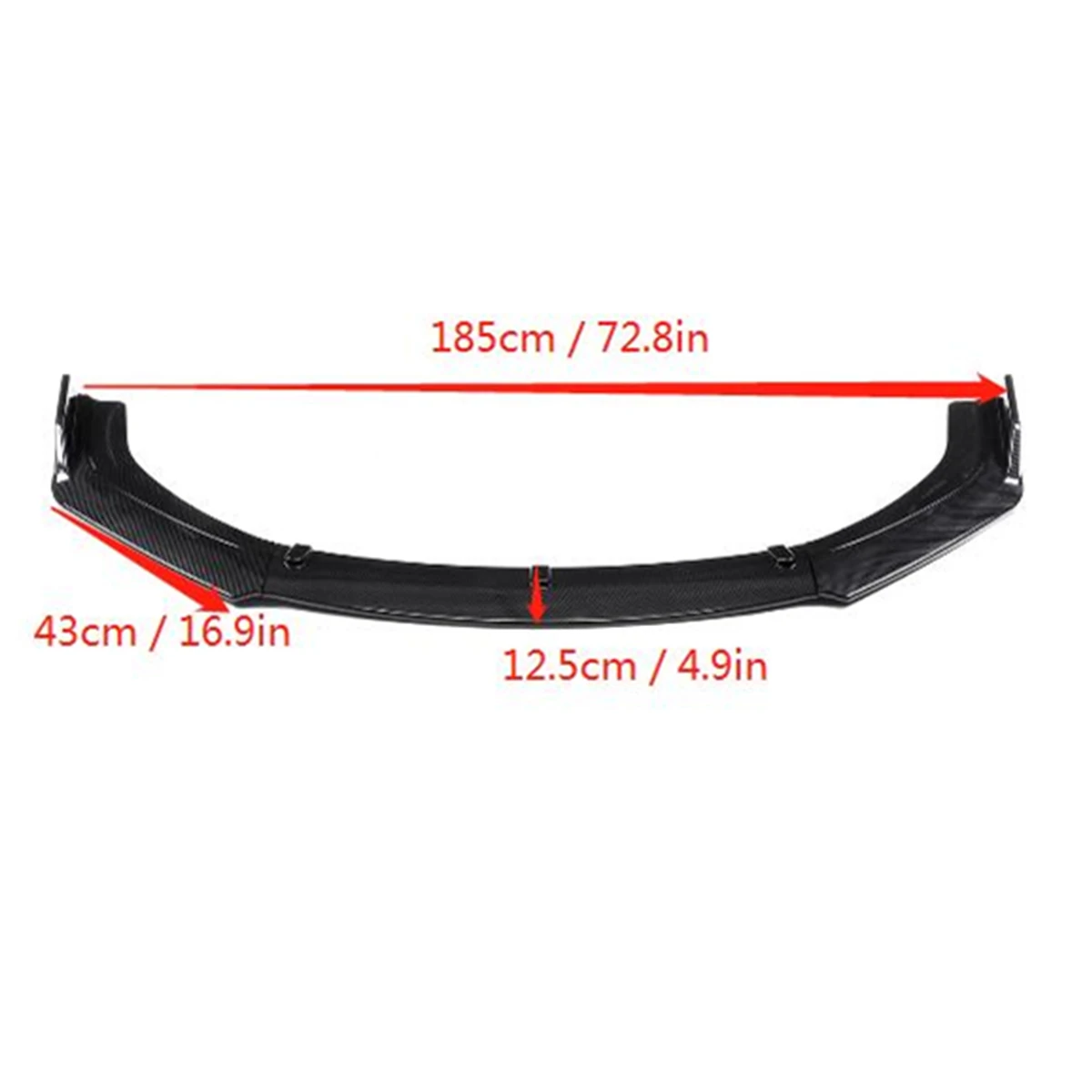 Комплект из 3 предметов из углеродного волокна/Черный Автомобильный передний нижний бампер для губ, диффузор, спойлер для Honda Для Civic Sedan 4Dr