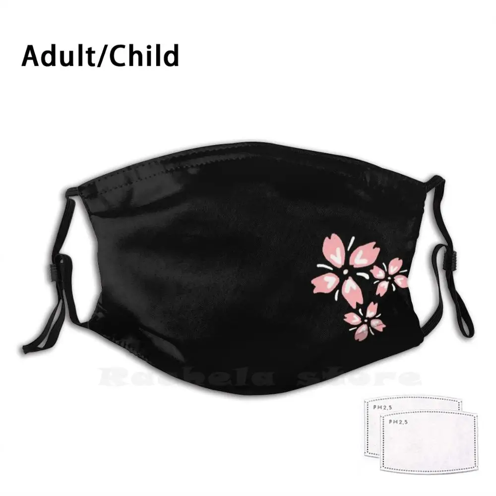 Маска с забавным принтом цветущей вишни многоразовая Pm2.762 фильтр маска для лица