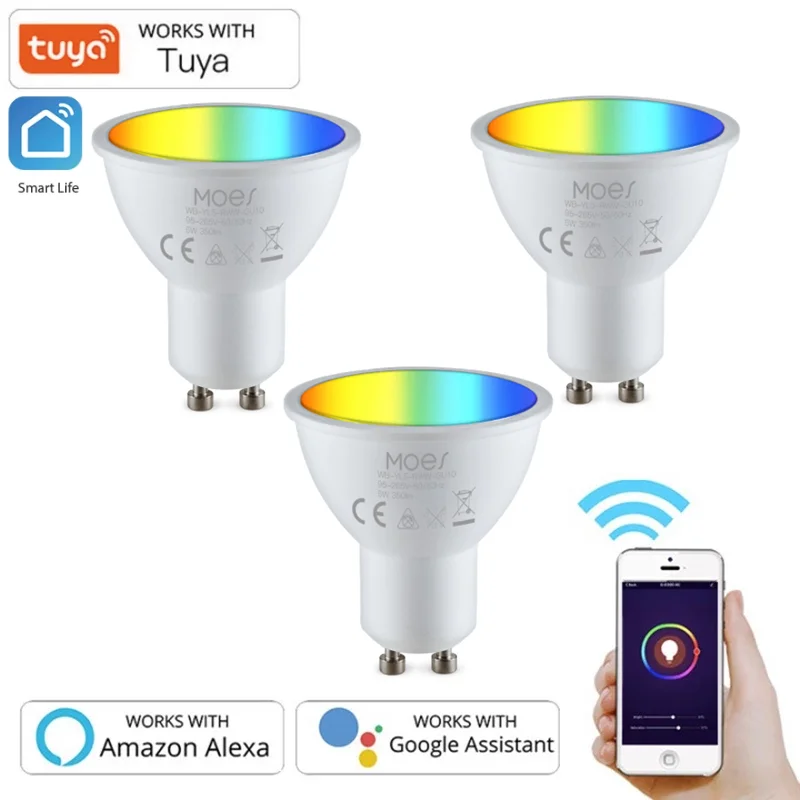 

Умная лампа Светодиодная Tuya 9 Вт с поддержкой Wi-Fi и голосовым управлением