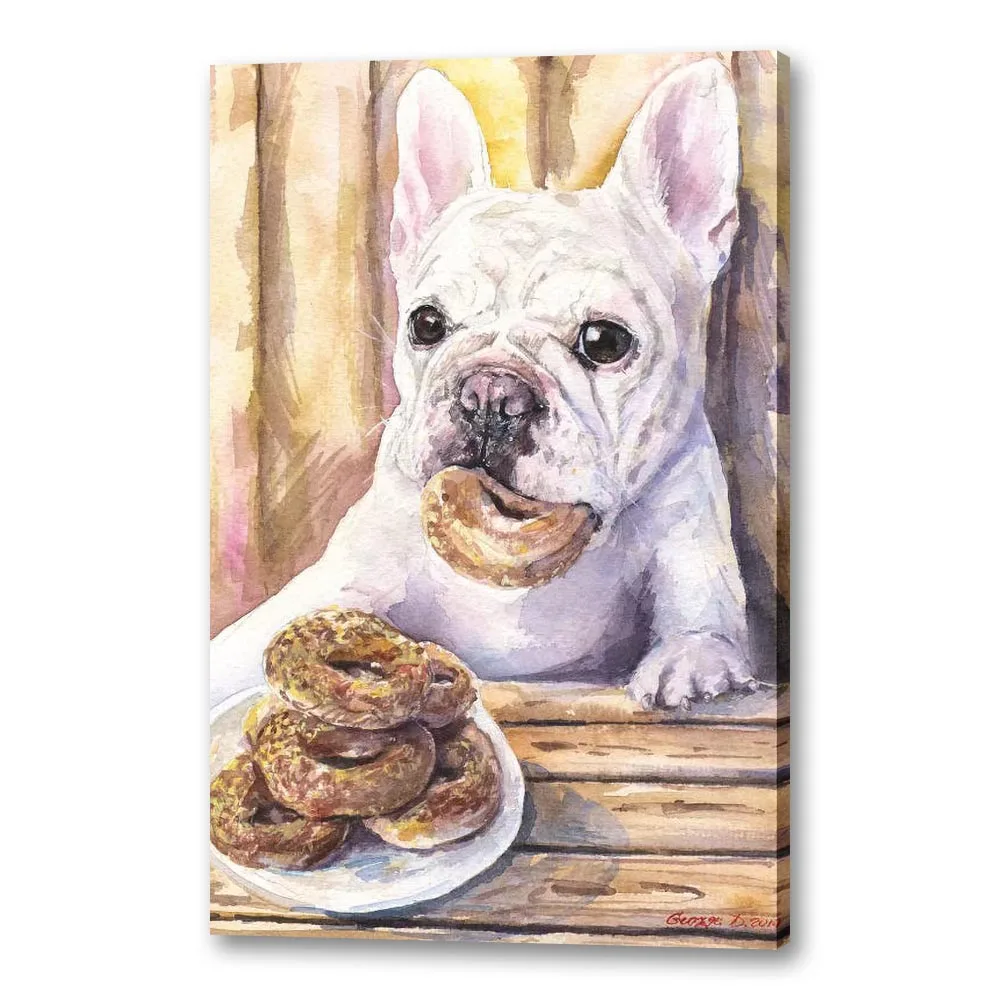 

Modern Animal Dog Cafe Wall Art Canvas Painting Picture Poster and Print Gallery Home Decor