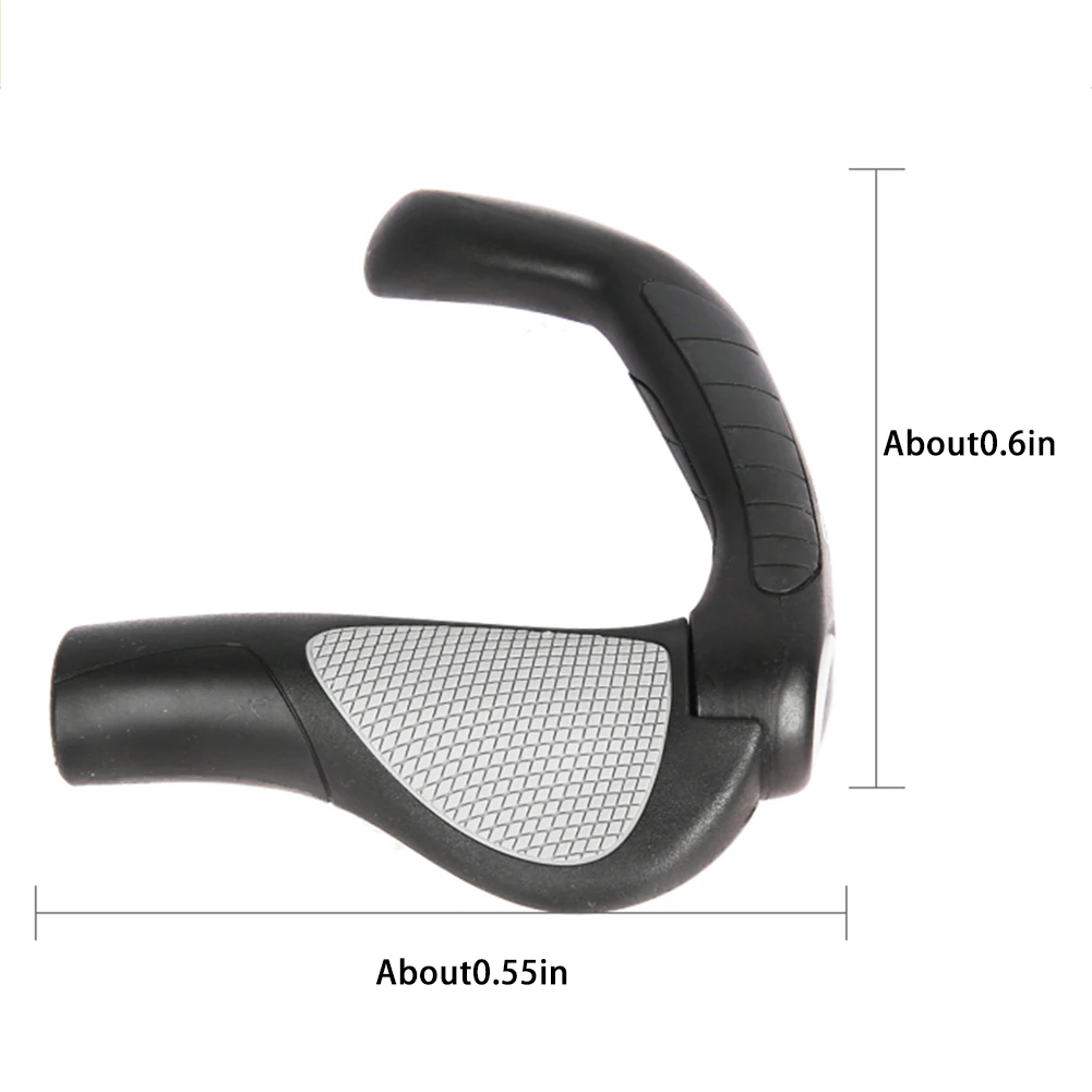 

2Pcs Lock-on Bicycle Handlebar Grips with Extended Bar End Extended Bike Handlebar Grip for Long-distance Riding