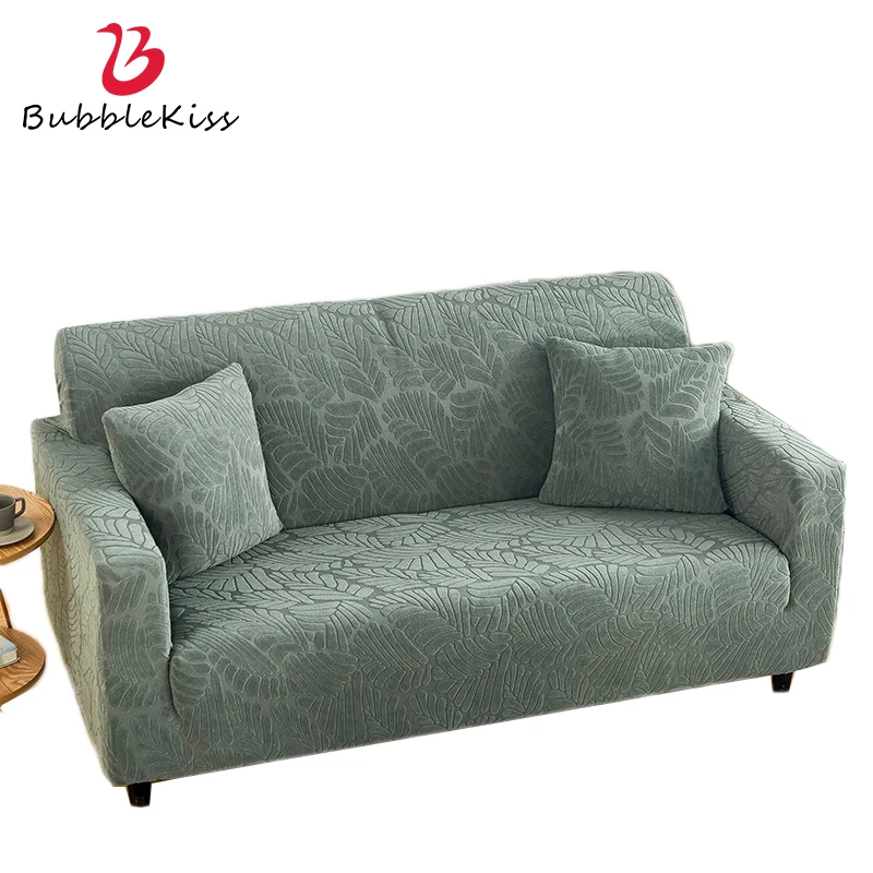 

Пузырь поцелуй эластичный диван-крышка для Гостиная из Полар-флиса L Форма чехол для дивана с лиственным принтом подходит для различных вид...