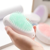 new pet cleaning brush with round needle comb one button pet hair removal brush for cat dog colorful pet bath massage cat comb