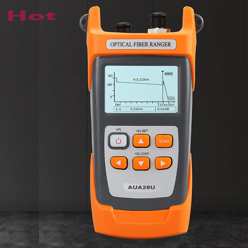 AUA28U/28A Pro Mini OTDR 60 км Оптический рефлектометр VFL динамический диапазон FC SC FTTH