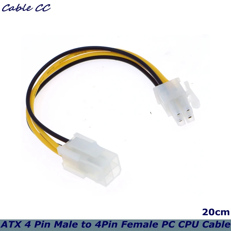 Лучшая цена 0 2 м 8-дюймовый ATX 4-контактный штекер на Гнездо Компьютера чехол для ПК