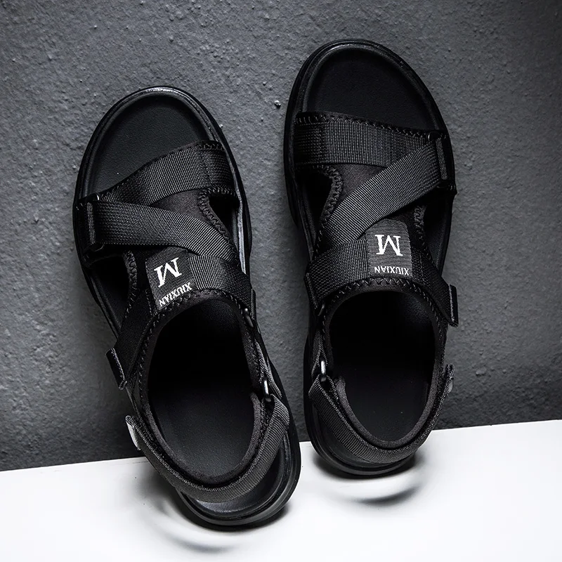 

Rubber Sandals Men Beach Sandals Sandale Homme Mens Walking Hollow Breathable Slip On Sandalias De Hombre Summer Big Playa
