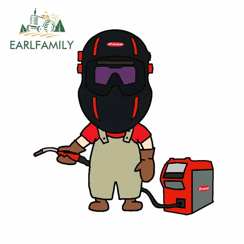 

EARLFAMILY 13 см x 12,8 см для сварки, фотовиниловая наклейка, водонепроницаемый мотоцикл для JDM SUV RV