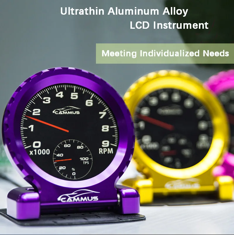 Дополнительно 6 цветов i Round LCD гоночный измеритель 13 в 1 P & OBD RPM турбо вода