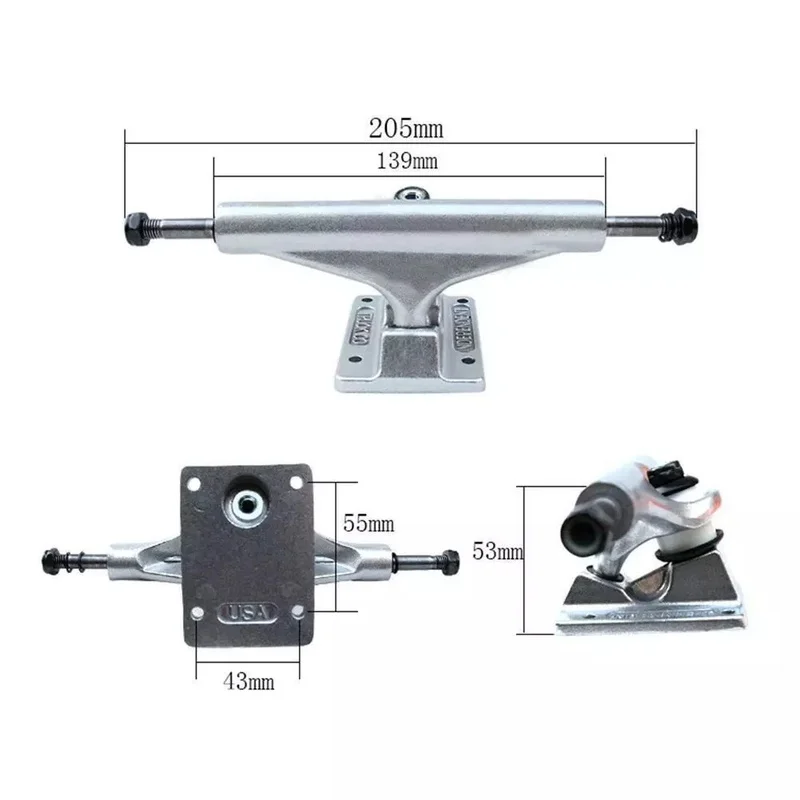 

1Pc Skateboard Truck Bracket Parts Bracket Trucks 5.25 Inch Surf Truck Skateboard Truck Gravity Casting Perfusion Bridge Tool