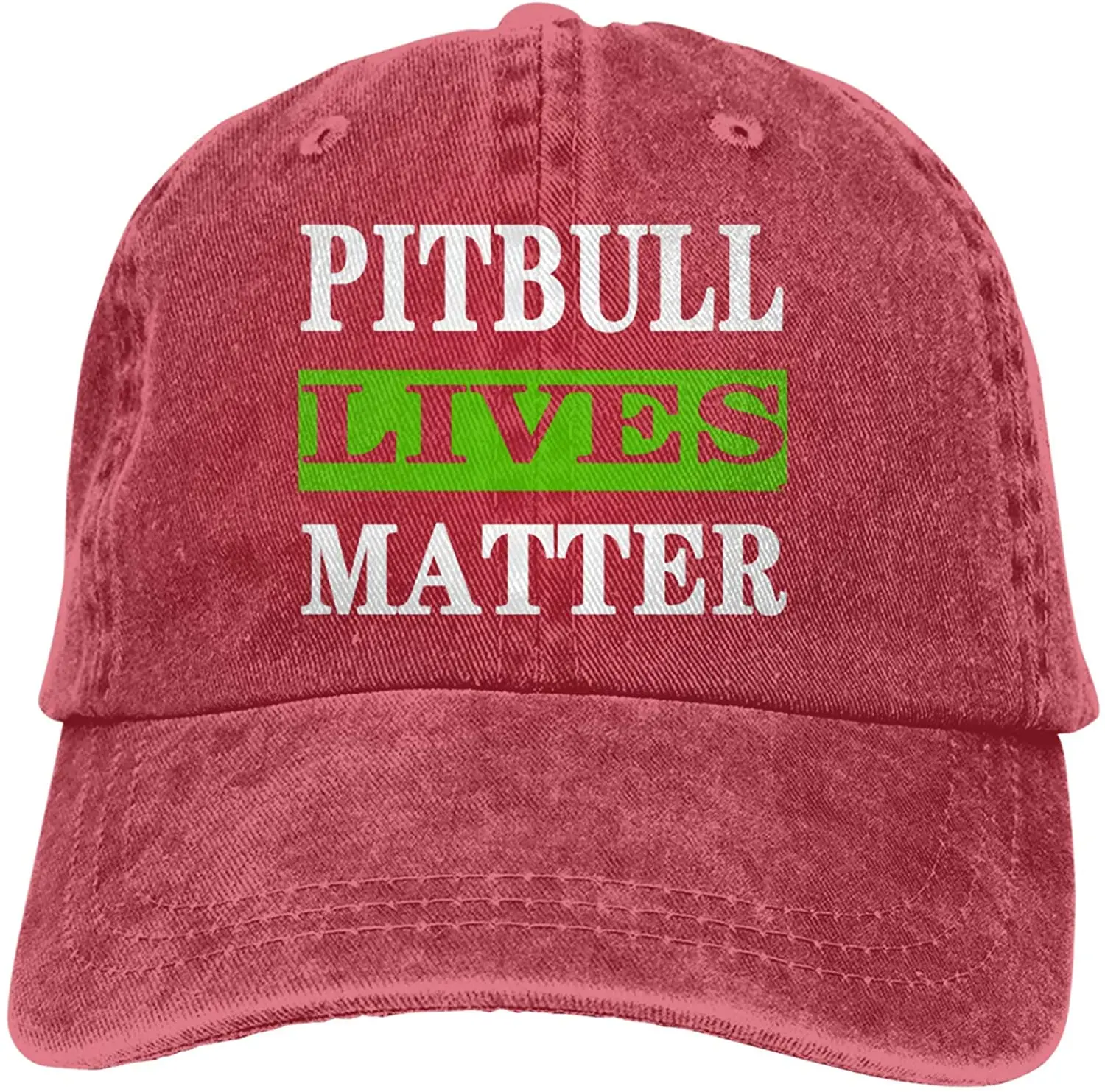 

Pitbull Lives Matter Sports Denim Cap Adjustable Unisex Plain Baseball Cowboy Snapback Hat