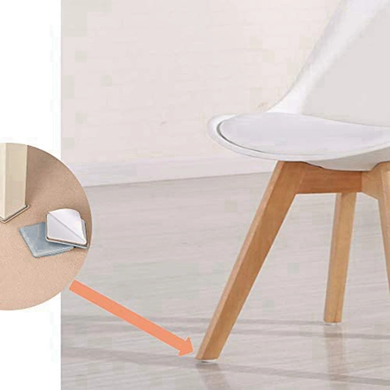 

16Pc Furniture Sliders and Gliders Square Self Adhesive Chair Leg Sliders Floor Protector Pads for Moving Furniture