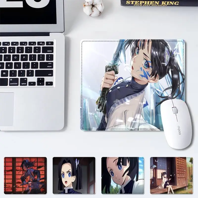 

High Quality Demon Slayer Aoi Kanzaki office Mat Small Pads Family Laptop Gamer Rubber Mouse Mat MousePad Desk Mousepad Cup Mat
