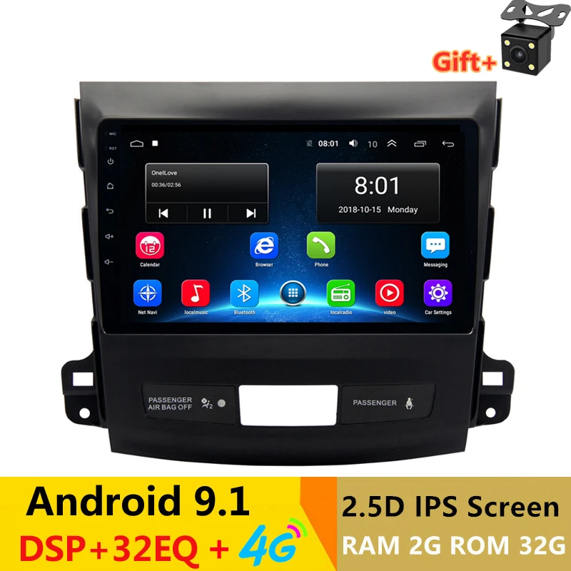 9 &quot2G RAM 32G ROM Android автомобильный DVD GPS для Mitsubishi Outlander 2006 2007 2008 2009 2010 2011 2012 Радио