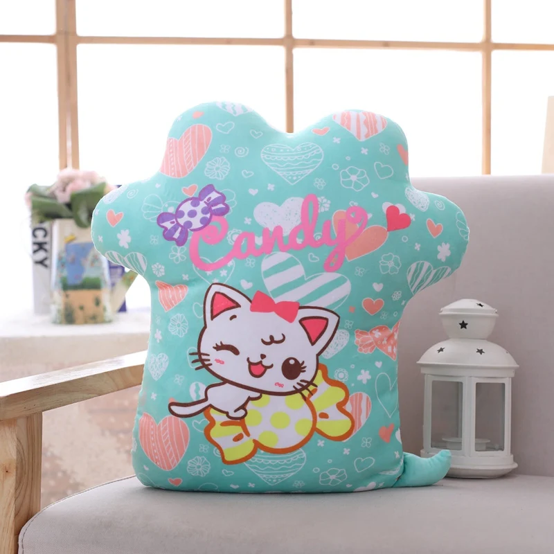 

Candy Cute Cat Claw Shape Plush Pillow Toy Soft Girl Appease Doll Stuffed Reading Pillow Cushion Girlfriends Lover Birthday Gift