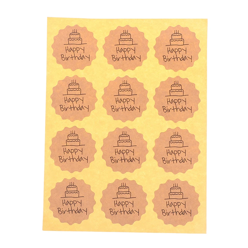 120 шт. Новое поступление с днем рождения круг ручная работа упаковка для торта