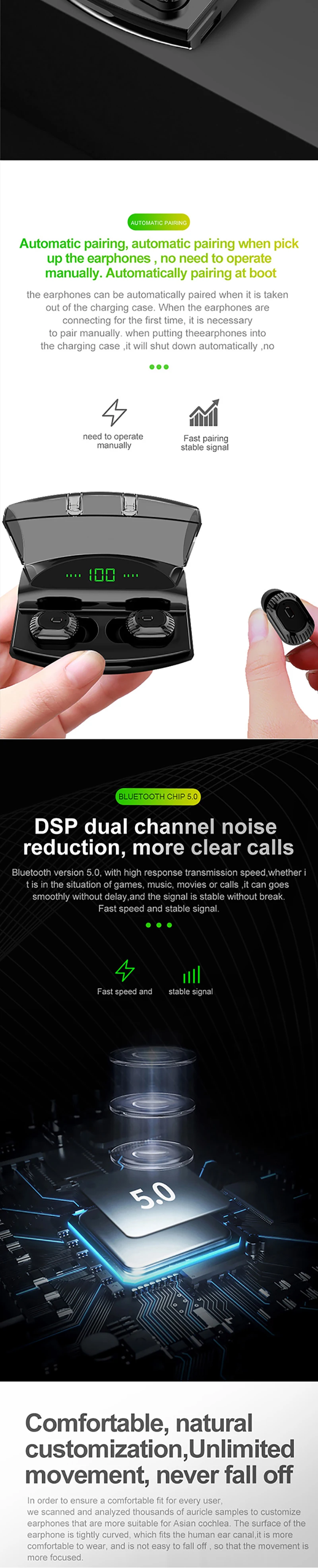 XG20 2200 мАч TWS беспроводные наушники Bluetooth с дисплеем питания мини спортивные 8D стерео беспроводные наушники гарнитура зарядка