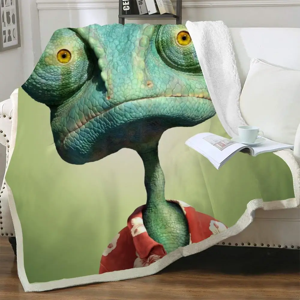 

NKNK Lizard Blanket Animal Blankets For Beds Lovely Thin Quilt Harajuku Bedding Throw Sherpa Blanket Animal High Quality Pattern