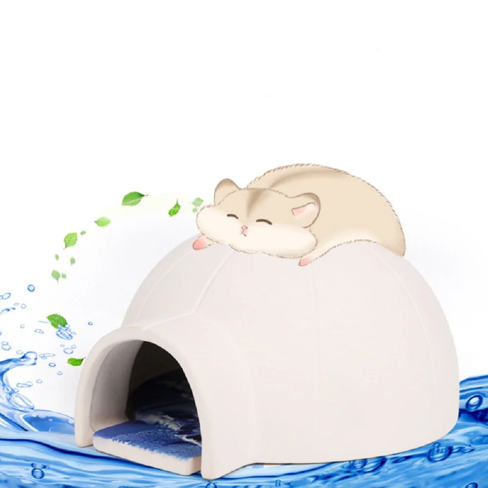 

Креативный домик-клетка для хомяка охлаждающая комната летнее охлаждающее гнездо для маленького питомца дом иглу