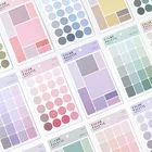 MOHAMM 4 листа свежий пастельный цвет многофункциональная точка квадратная этикетка с индексом Декоративные наклейки для рукоделия