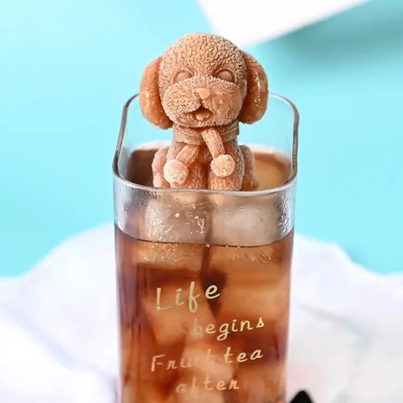 

Little Bear Ice Cube Mold 3D Silicone Ice Cube Maker Kitchen Ice Cream DIY Tool For Whiskey Wine Cocktail Coffee Decorative Mold