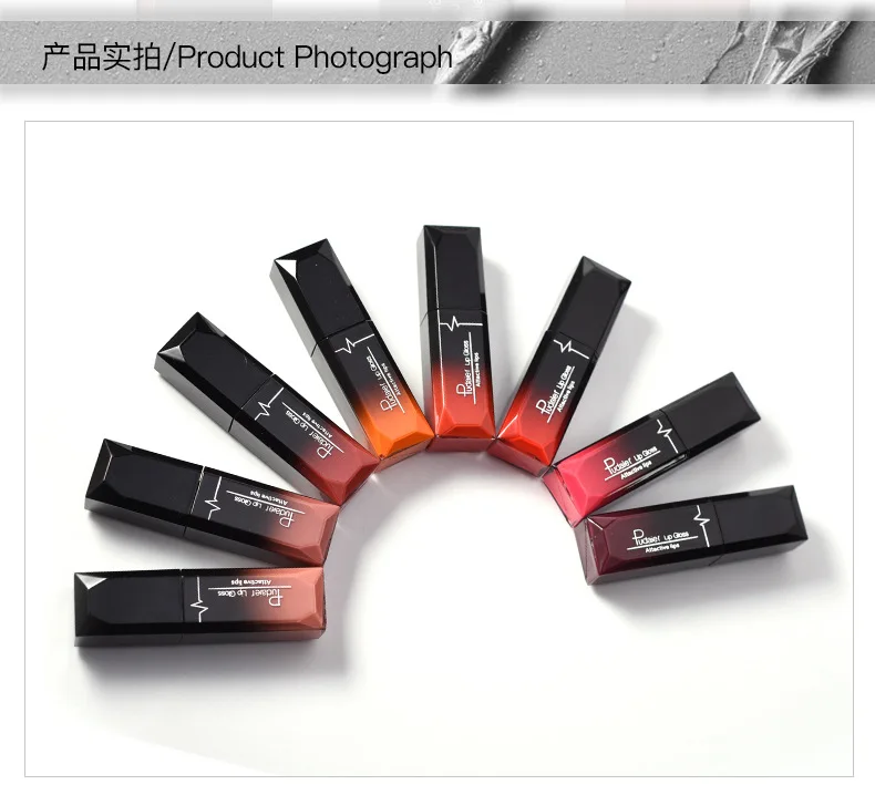 New pattern glitter lipstick makeup new make up lipstick matte Moisturizer Nutritious Long-lasting lip pink cream