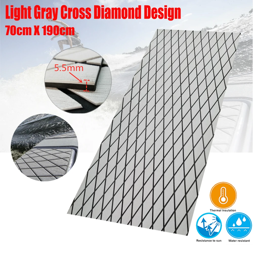 Настил для яхты EVA из тика светильник-серого цвета не скользящий самоклеящийся