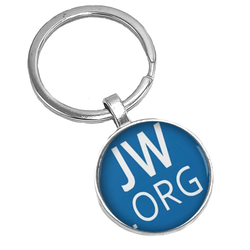 

2020 Hot Sale JW.ORG Keychain Glass Convex Dome Fashion Simple Keyring Ms. Men's Unisex Jewelry Gift