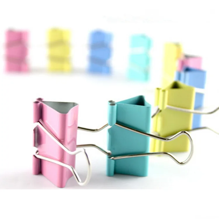 24 pcs Colour Long Tail Clip 32mm Swallow Test Paper Data Binder Bill Office Stationery Manufacturer Direct Sales | Канцтовары для