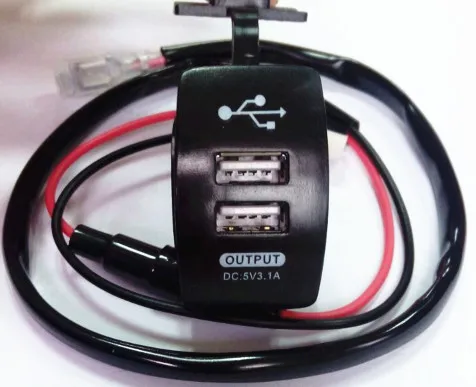 Мини микро 12 24 в 3 1 А 5 двойной USB разъем питания автомобиля водонепроницаемый