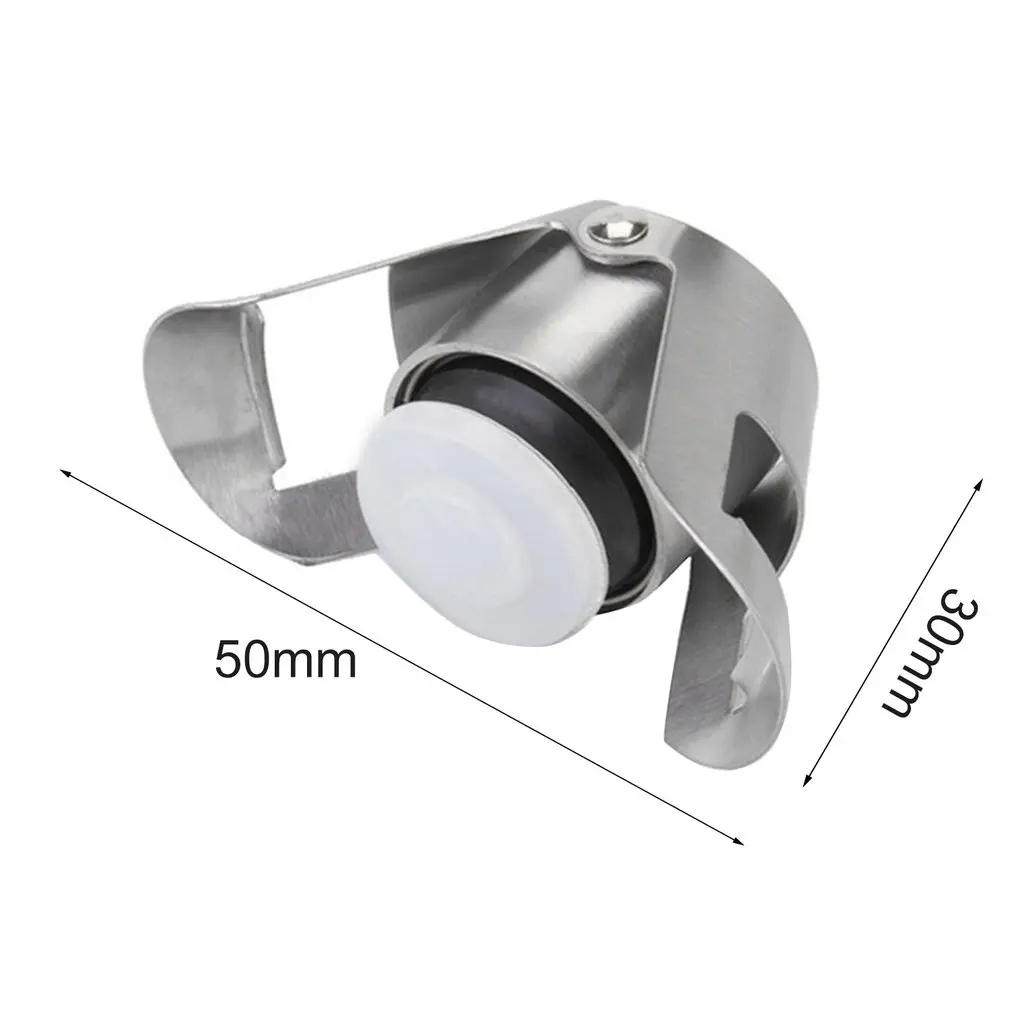 

Universal Wine Bottle Stopper 430 Stainless Steel Champagne Sparkling Wine Bottle Plug Sealer Preserver Bar Tools