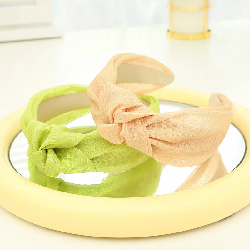 

Candy Color Knotted Headband Korean Wide Hair Bands Fashion Hair Hoop Top Bow Knot Head Band Girls Hair Accessories Headwear