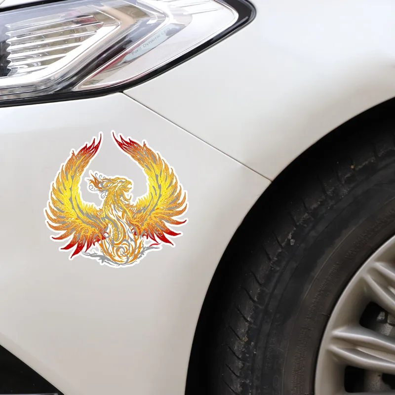 Уникальное Красивое Пламя Феникс летающие крылья Декор Автомобильная Наклейка
