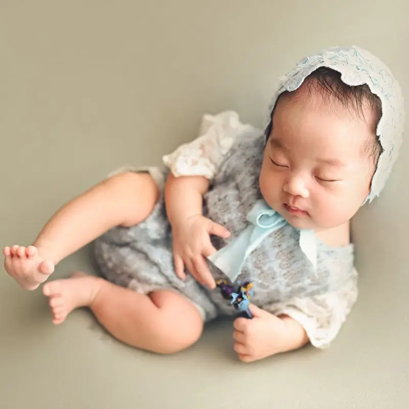 

Комплект одежды из 2 предметов для новорожденных мальчиков Подставки для фотографий костюм кружевное платье + головной убор, комплект детск...