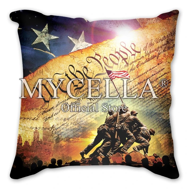 

Landscape hot air balloon military flower Throw Pillow Case Home Decorative Pillowcase Tropical Plants Polyester Pillow Cover