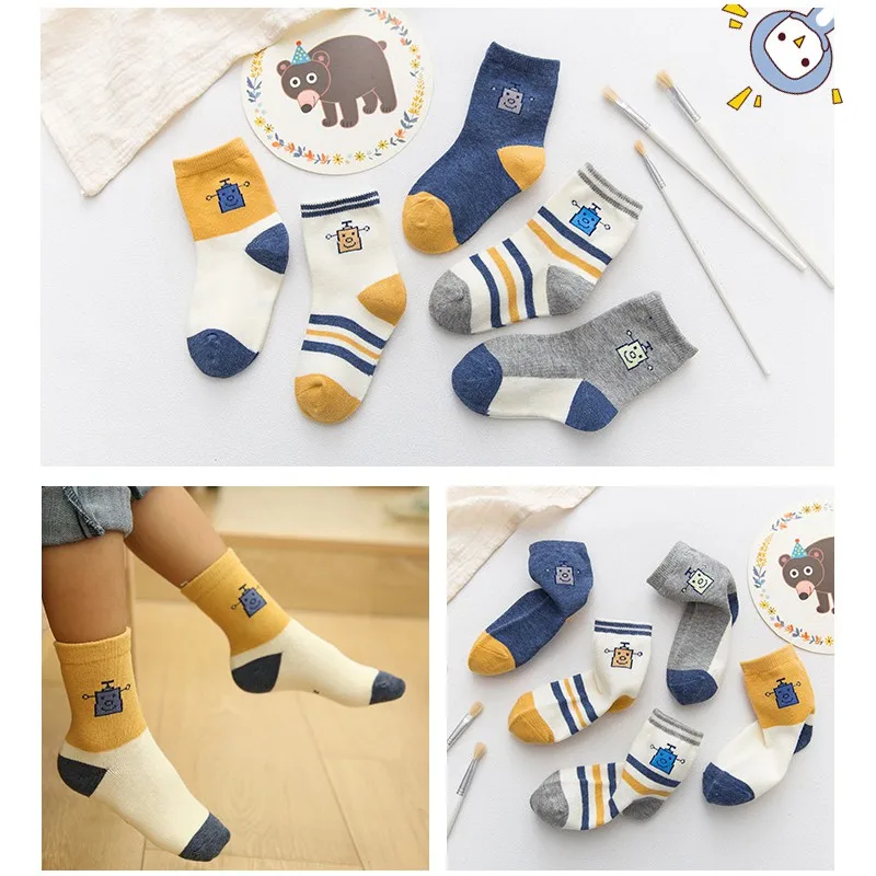 

5Pairs/lot Infant Baby Socks Cartoon soft Baby Socks for Girls Cotton Newborn Boy Toddler Socks Baby Clothes Accessories
