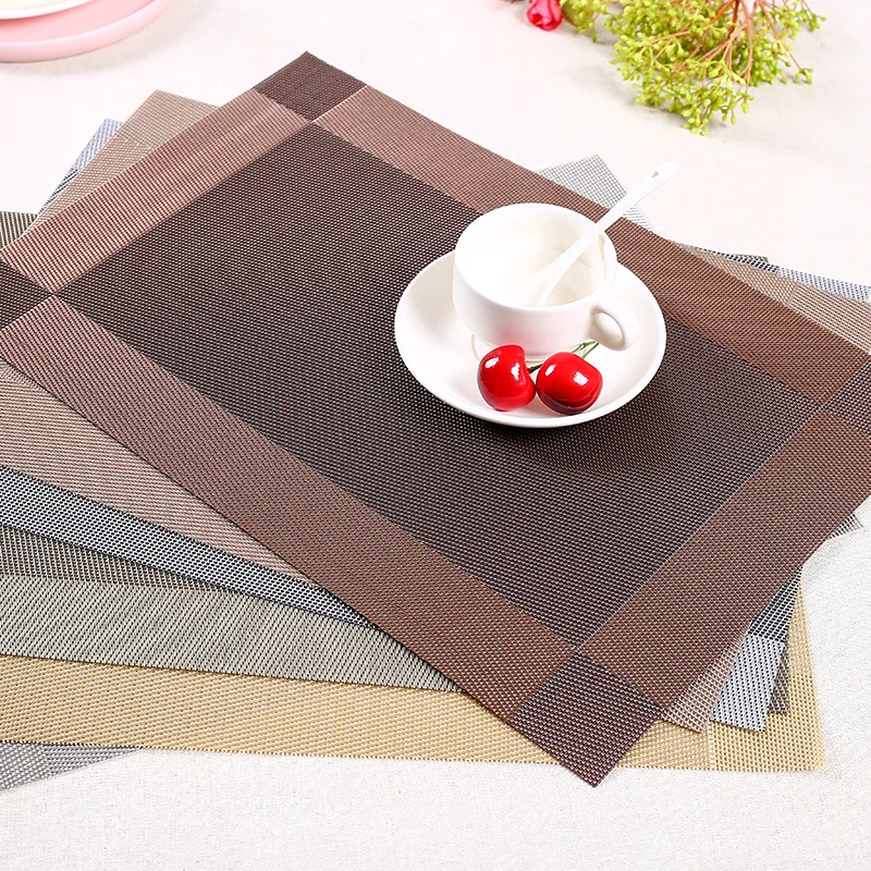

PVC Coasters Stand For hot pot Coasters Dining placemat for Table Slip Insulation Pad heat resistant Plastic Pan Table Mat