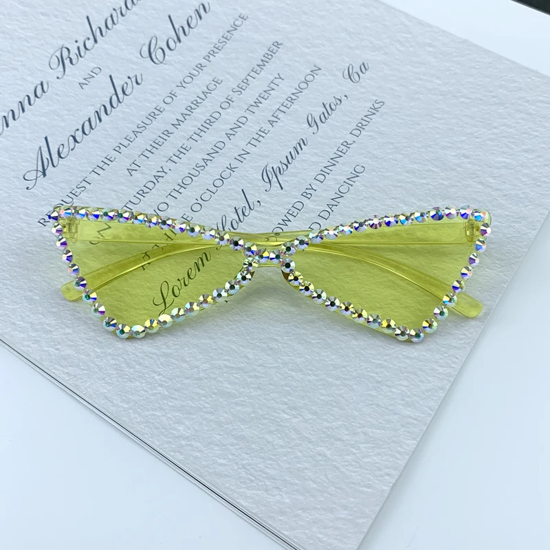 Солнцезащитные очки кошачий глаз женские пикантные винтажные без оправы с