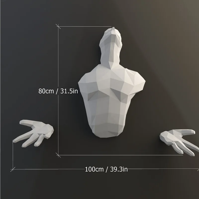 Reborn Person 3D бумажная модель Break Wall recreation домашний декор для гостиной DIY ремесло